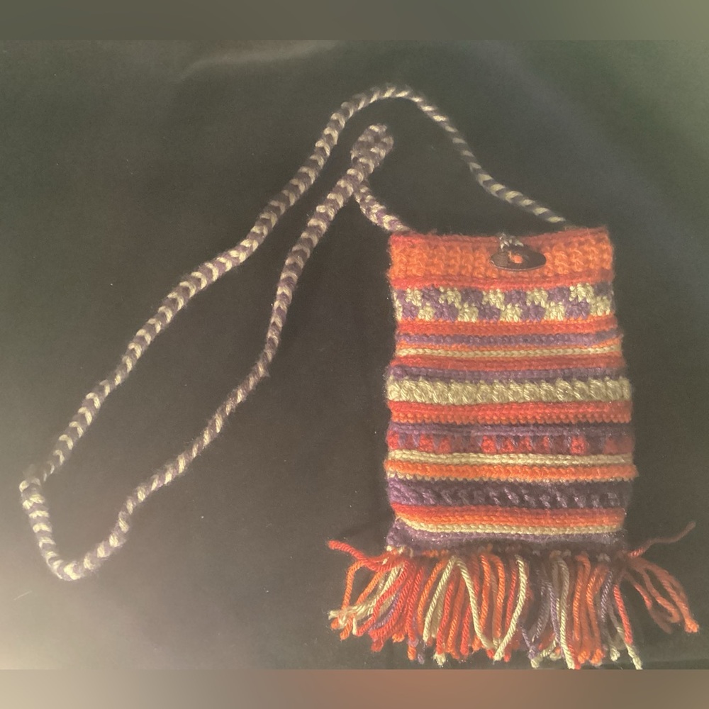 Colorful Knit Crossbody Bag
